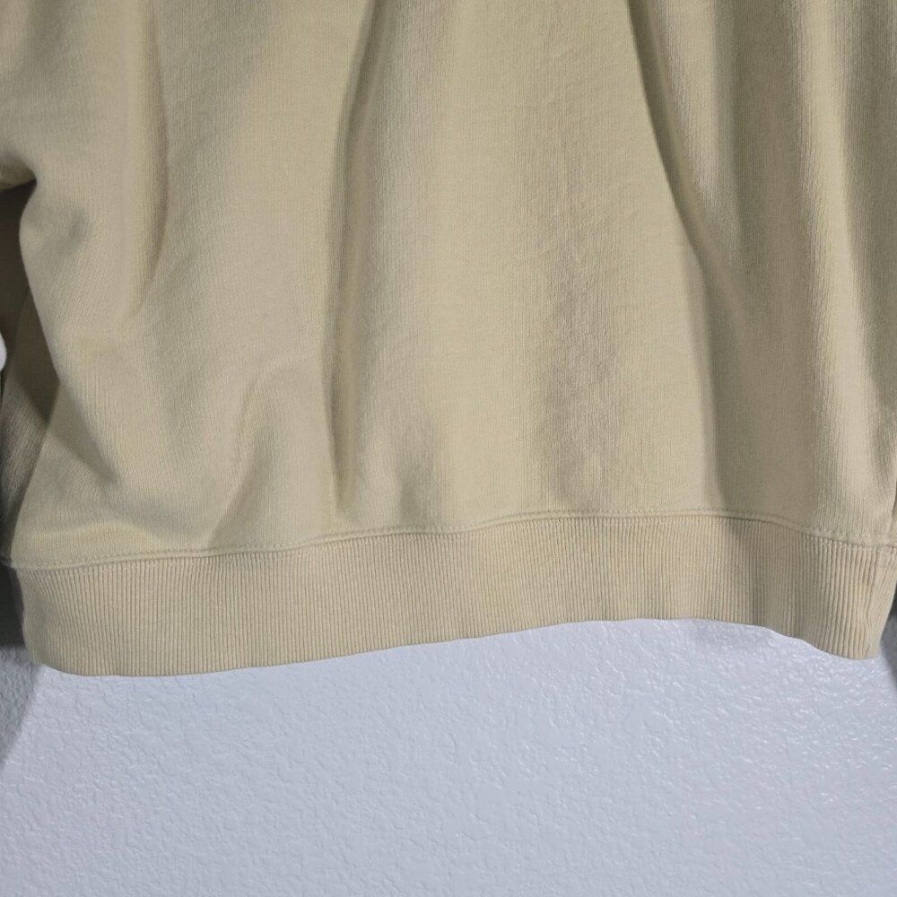 Daily Practice Anthropologie Cropped Sweatshirt Medium Green Colorblock Sporty - Picture 3 of 12